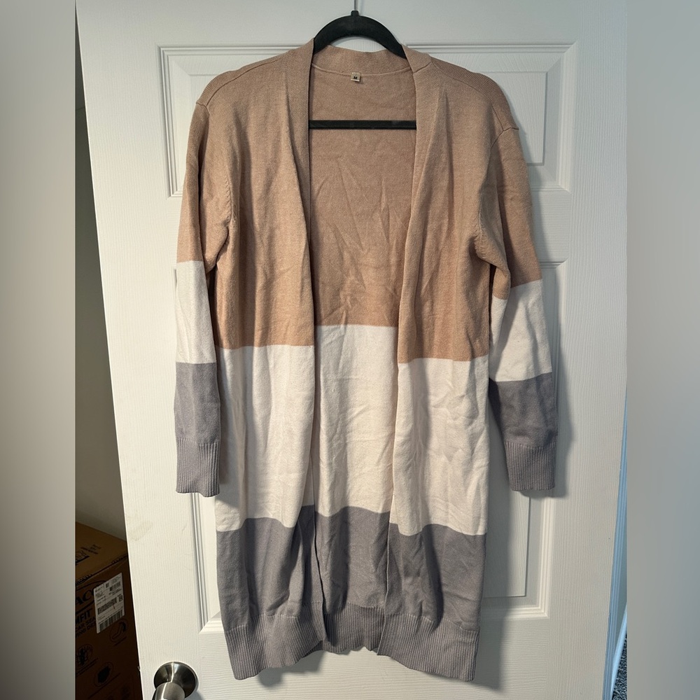Color block cardigan